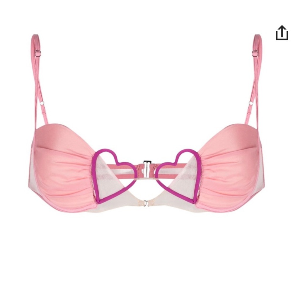 NENSI DOJAKA Pink Heart Bra Size M